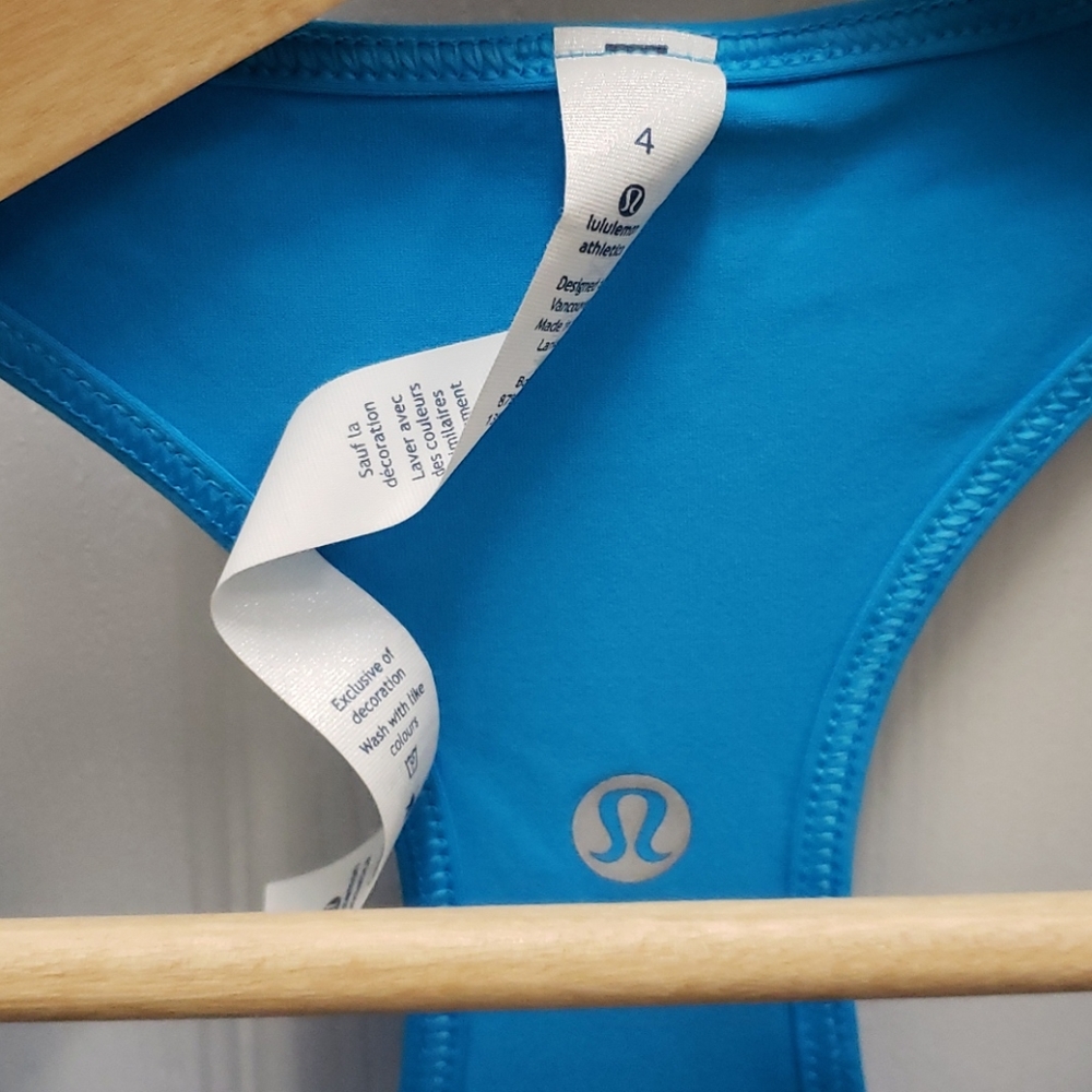 Aqua Lululemon Racer Back Tank - Picture 2 of 4